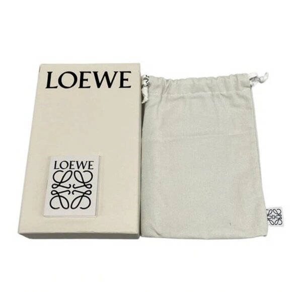 LOEWE Puzzle Zip Around Wallet 122N89UF13 Light Beige Brown Black Calf Skin - - Picture 6 of 7